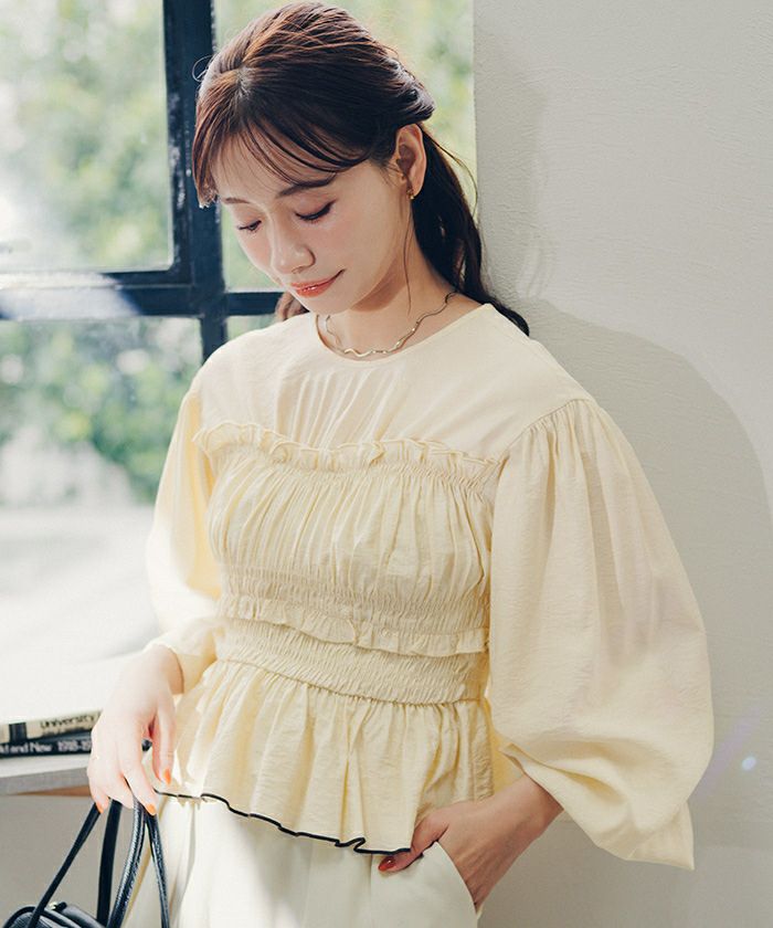 シャーリングデザイントップス | titivate