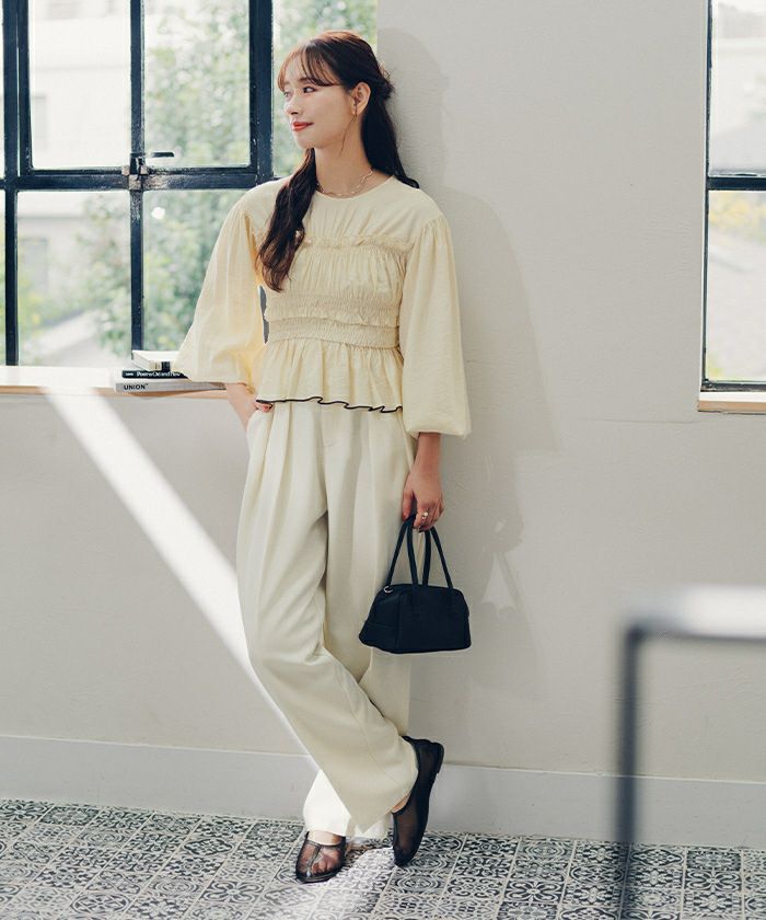 シャーリングデザイントップス | titivate