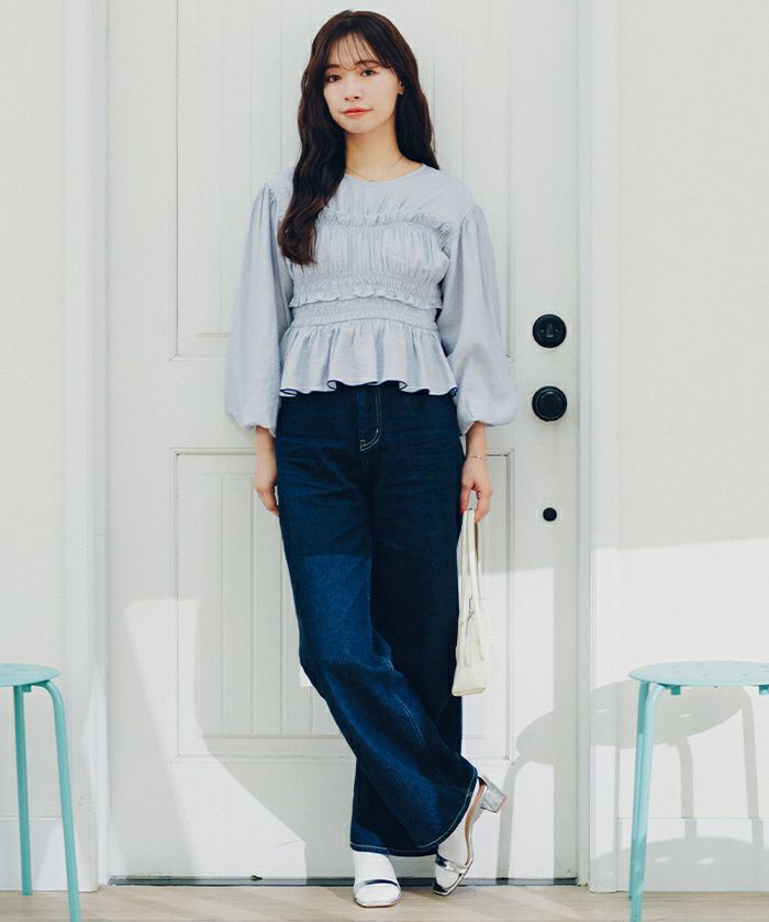 シャーリングデザイントップス | titivate