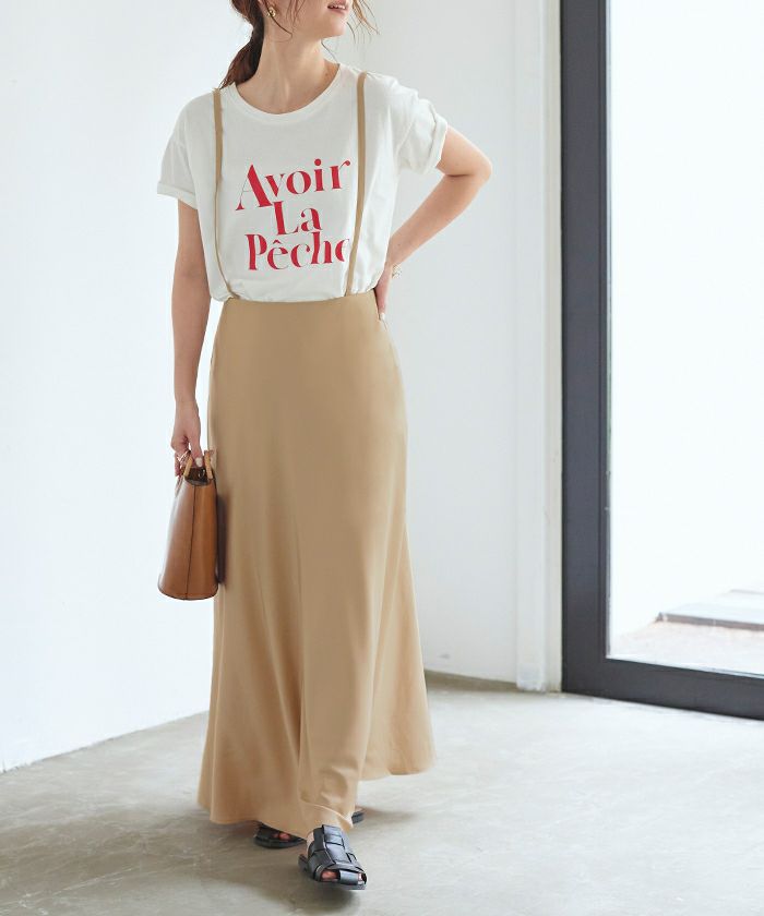 ベルト付きサテンナロースカート ベルト付きサテンナロースカート(SKIRT（スカート）)｜CELFORD（セル