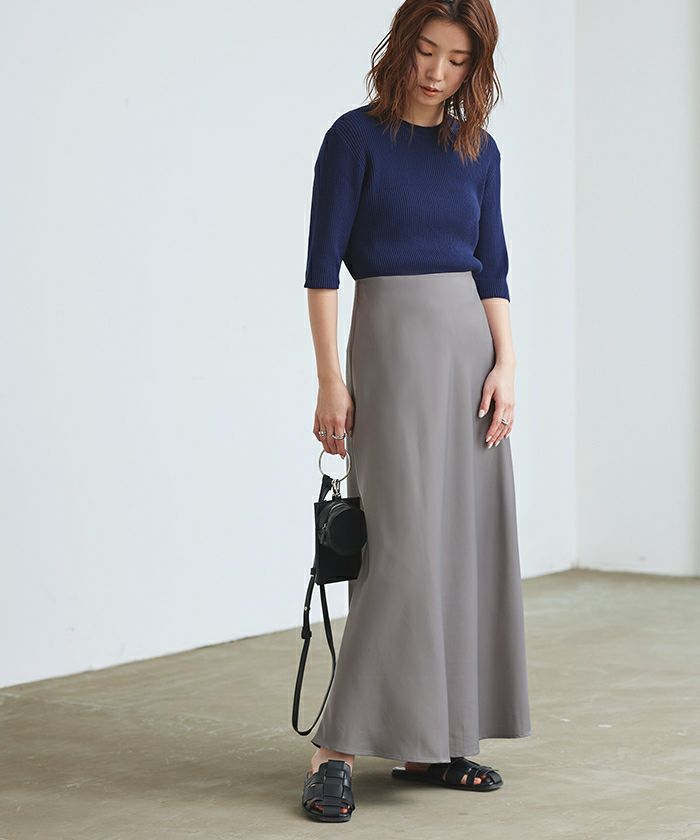 ストラップ付きサテンナロースカート【メール便可／90】 | titivate