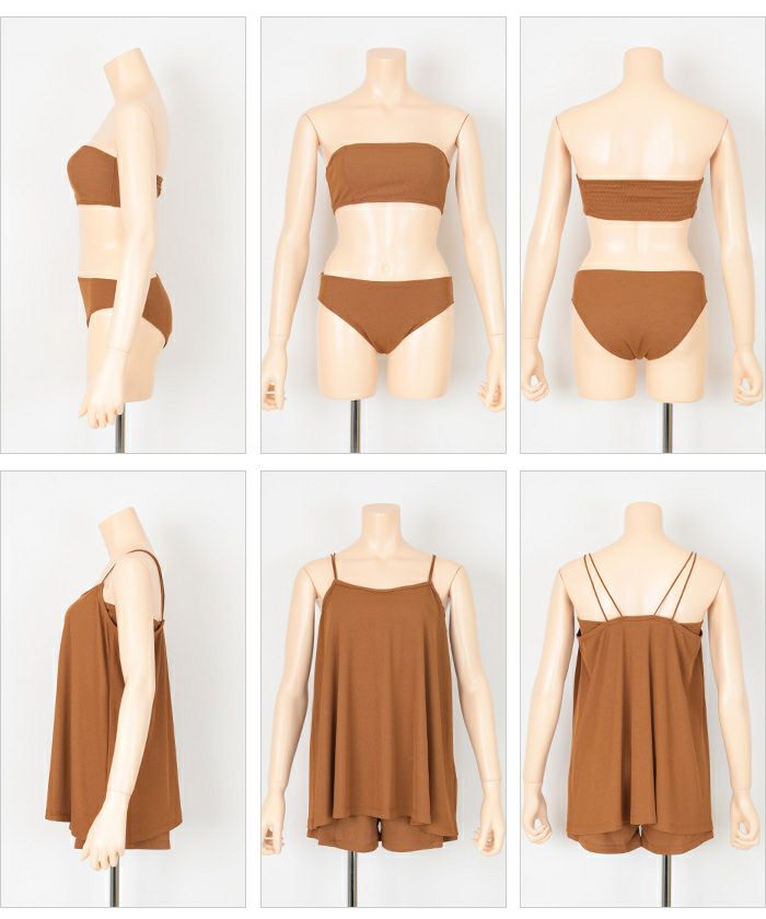 キャミソール付ビキニ/水着4点セット【SEADRESS シードレス
