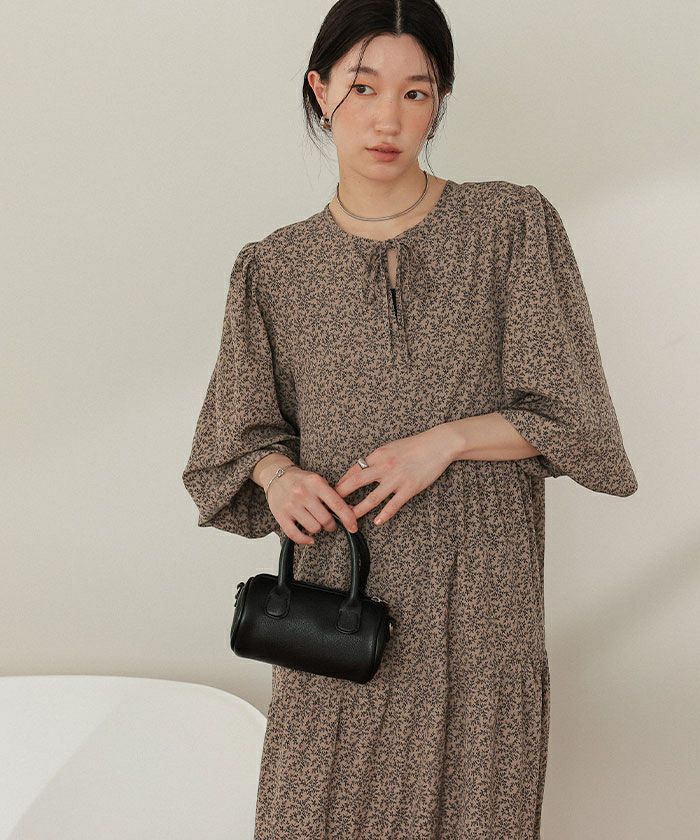 前後2way花柄ティアードワンピース | titivate