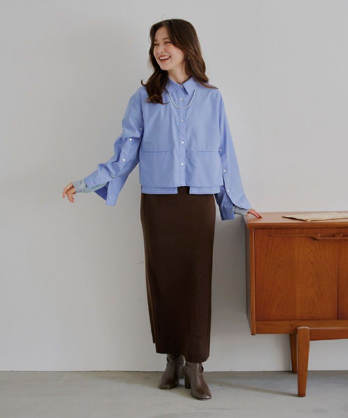 スリットタイトニットスカート | titivate