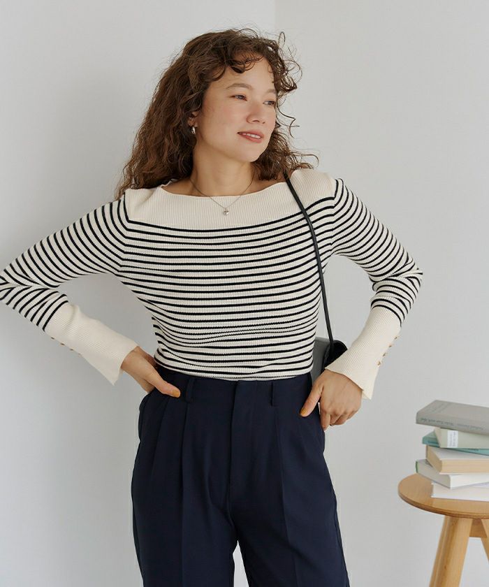 【極美品】EVERYDAY I LIKE. eloiseボートネックニット F 極美品】EVERYDAY I LIKE. eloiseボートネックニット F - メルカリ